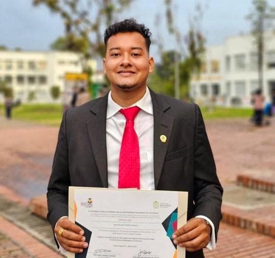 Tumaqueño, Jhon Brando Muñoz, galardonado por la UNAL por el mejor trabajo de grado, es el Personaje 10