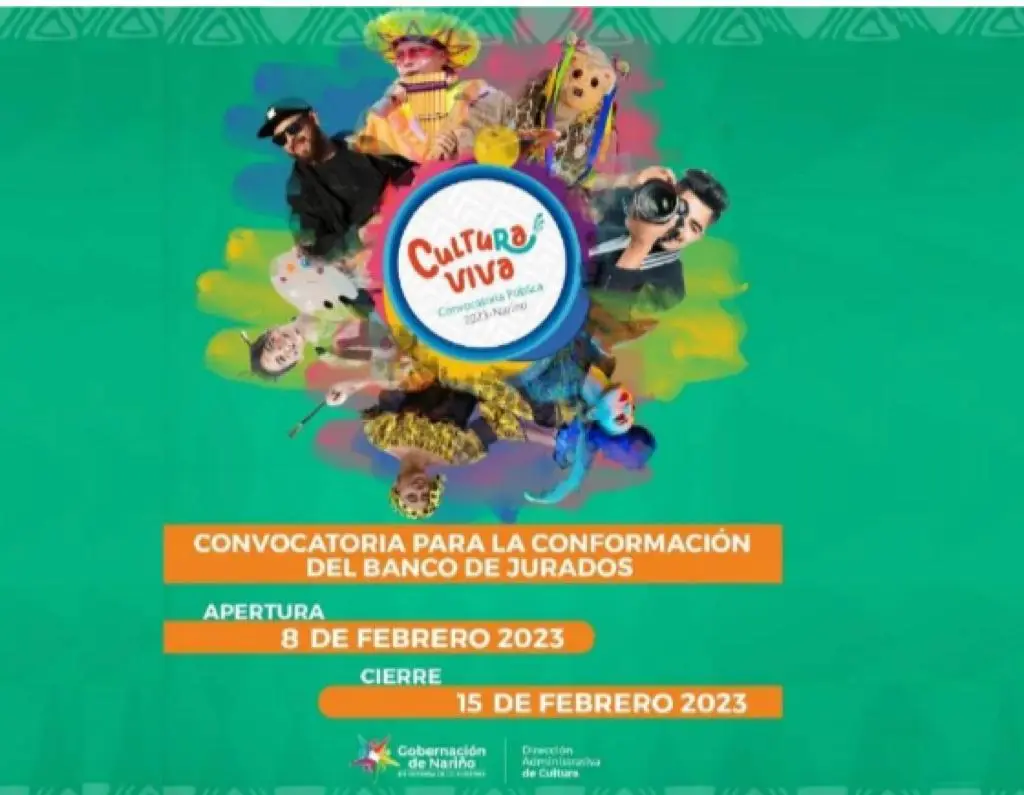 Gobernación de Nariño abrió convocatoria para conformar Banco de Jurados de Cultura Viva 2023