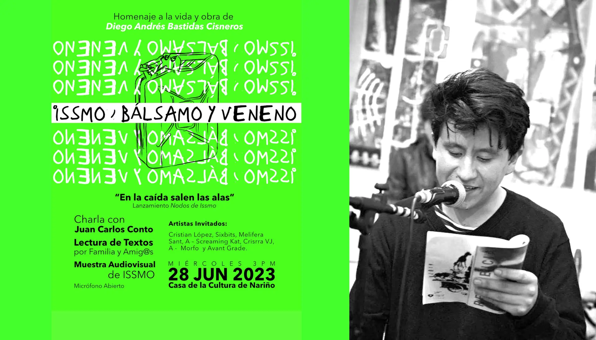 Homenaje al Artista ISSMO Diego Bastidas Cisneros en Casa de la Cultura de Nariño