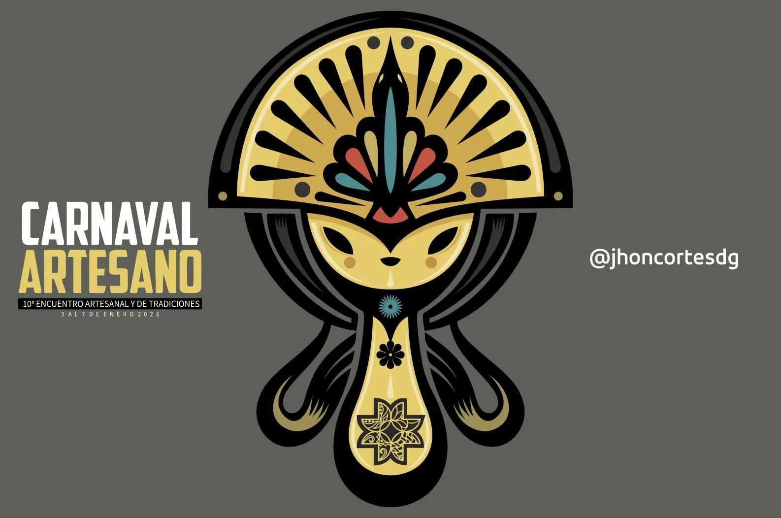 Un llamado al arte y al orgullo nariñense: vota por la imagen de Jhon Cortés para el Carnaval Artesano 2026