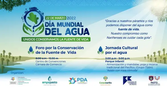 Gobernación de Nariño conmemora el Día Mundial de Agua con inversiones en distintos municipios de Nariño