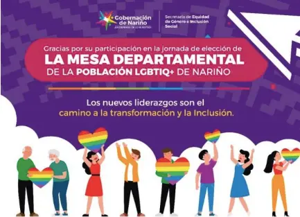 Conformada la Mesa Departamental de la Población LGBTIQ+ en Nariño