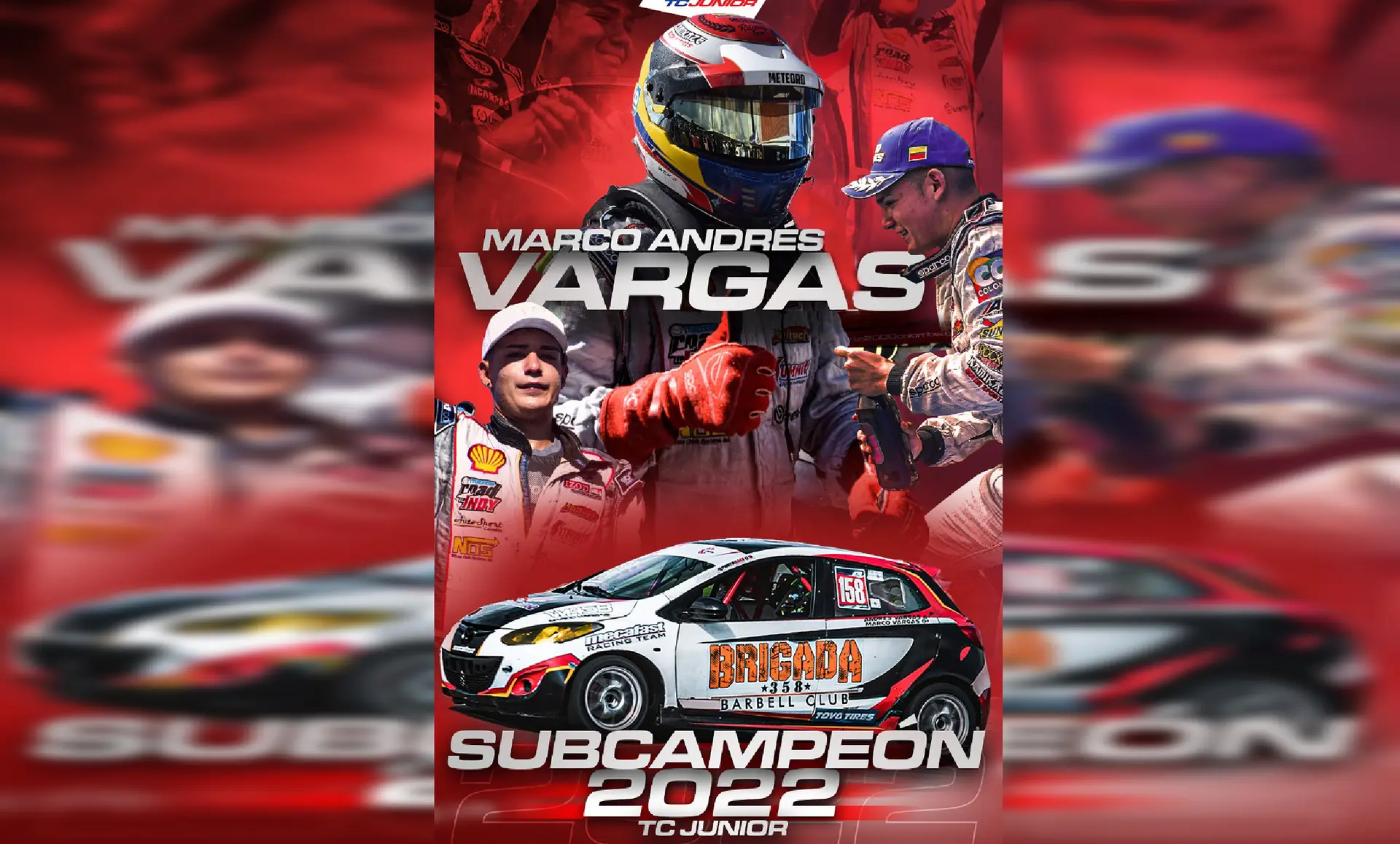 Nariñense quedó subcampeón en la carrera automovilística más importante del país