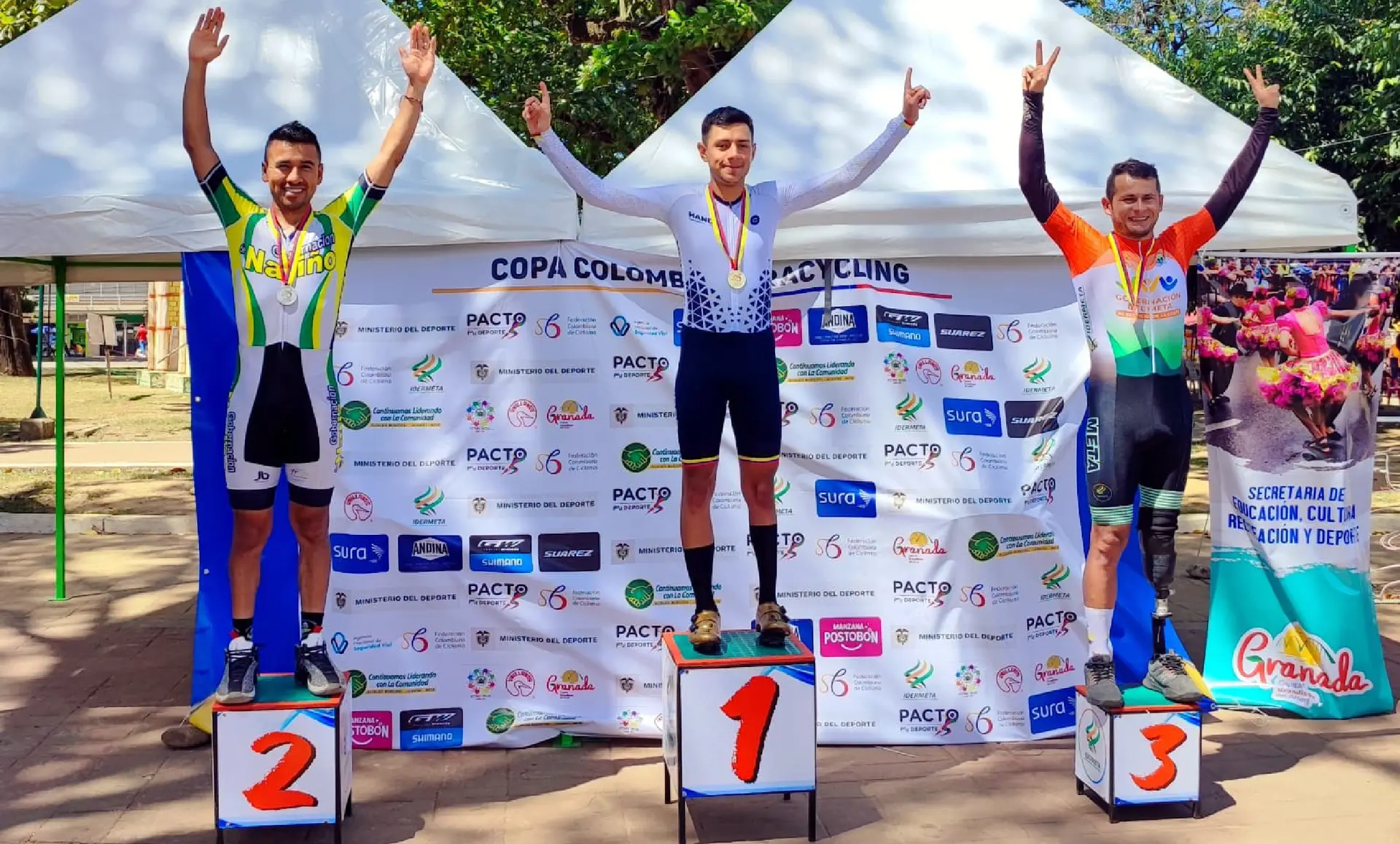 Destacada participación de nariñenses en Copa Colombia de Paracycling