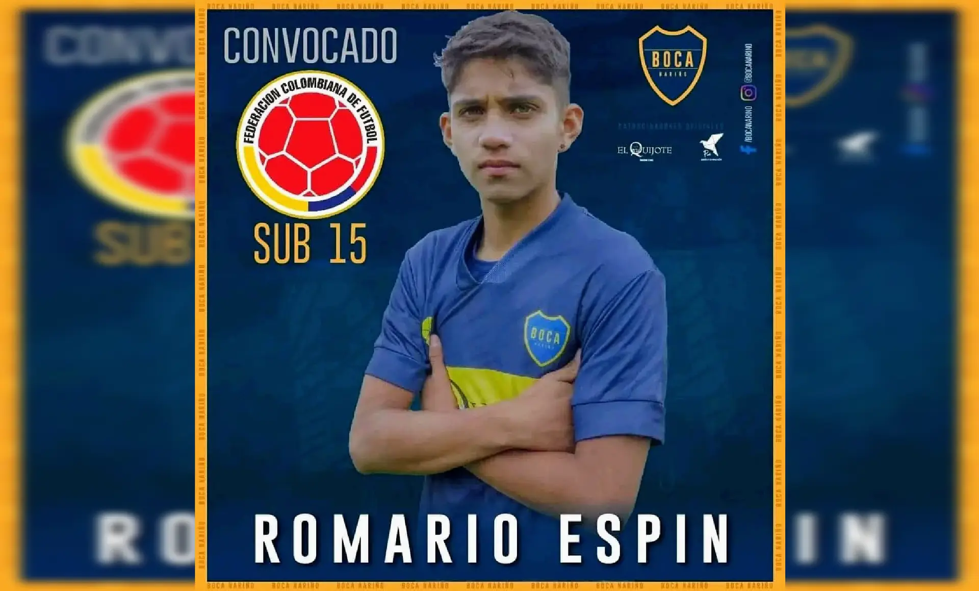 Nariñense convocado a Selección Colombia Sub-15