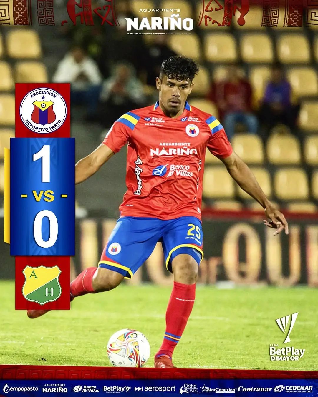 Deportivo Pasto asegura su lugar en el grupo de los ocho al vencer a Atlético Huila