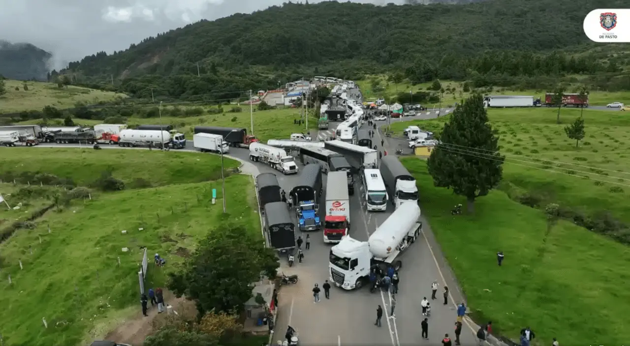 Paro camionero en Nariño deja pérdidas diarias de $20.000 millones