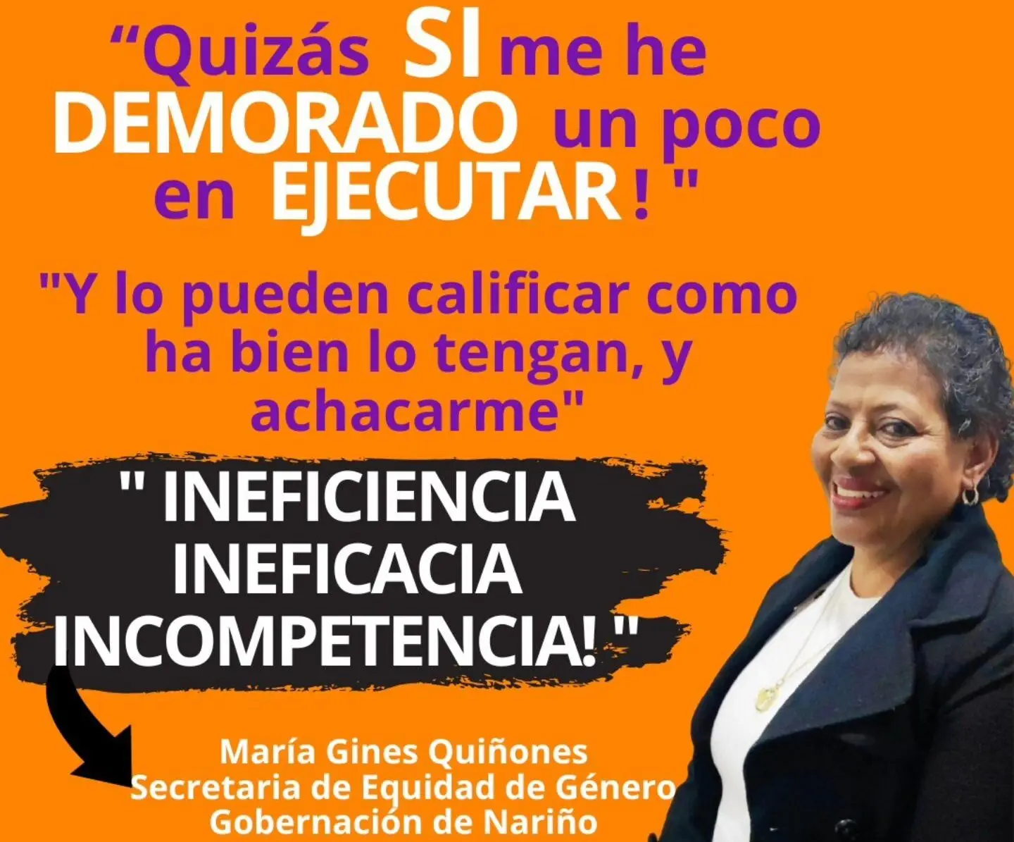 Los recursos de las mujeres en Nariño se gastan en burocracia.