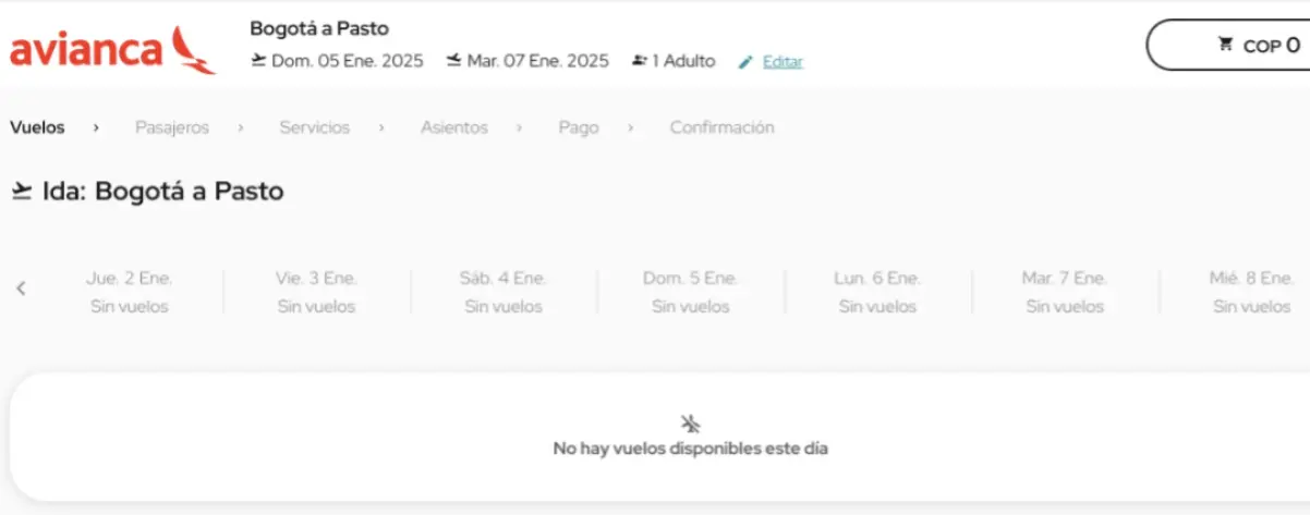 Pasto con vuelos agotados: urgente necesidad de ampliar la conectividad aérea.